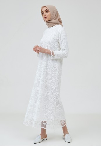 Jual Mfmw Mfmw Longendyke Gamis Putih Original Zalora Indonesia