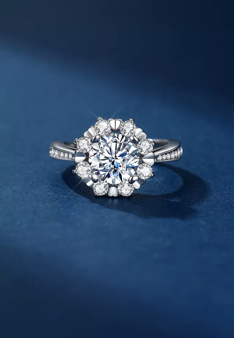 Cincin Wanita Original R003 Berlian Perhiasan Cewek Luxury Fashion Free Size Anti Luntur Dilapisi Platinum