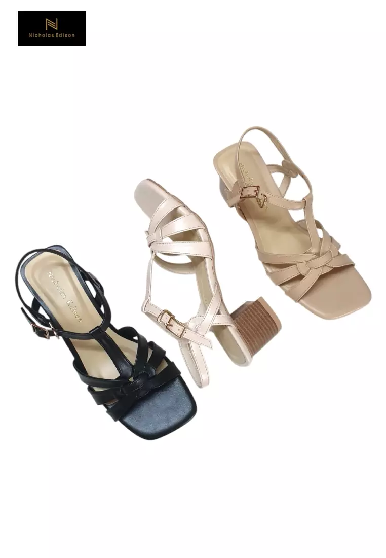 Nicholas Edison Heel Clara Cream