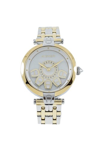 Aigner silver Jam Tangan Wanita Aigner Florence A129202 Ladies Silver Dial Silver Gold Plated Strap 65922AC28F3090GS_1