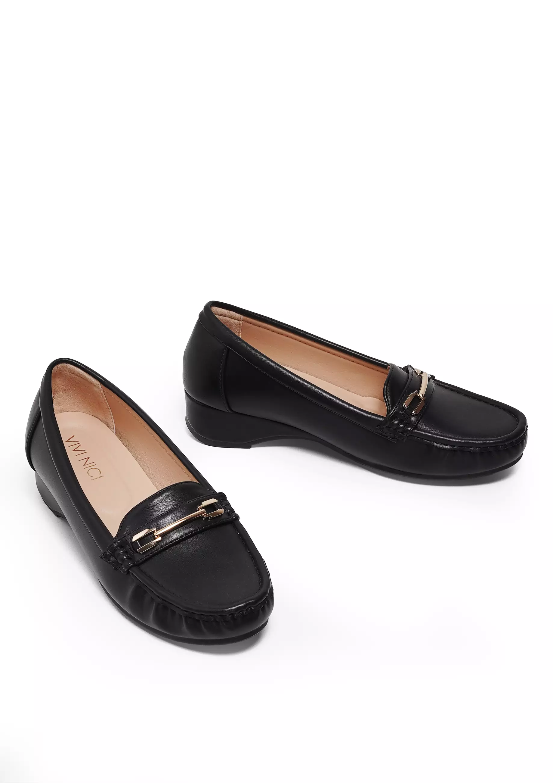 VIVI NICI - Dona Sepatu Kerja Wanita Hak 5 Cm Black Solid