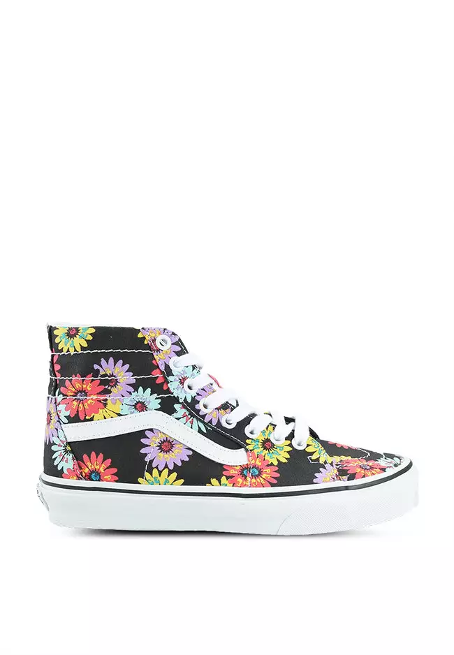 White on sale floral vans