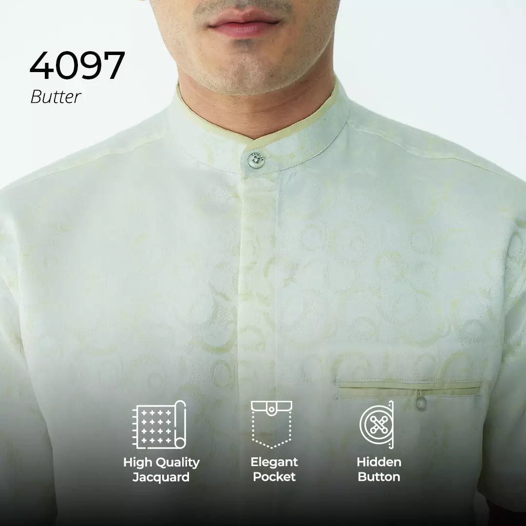 Casella Baju Koko Pria Lengan Pendek Zayd Edition 4097 Butter