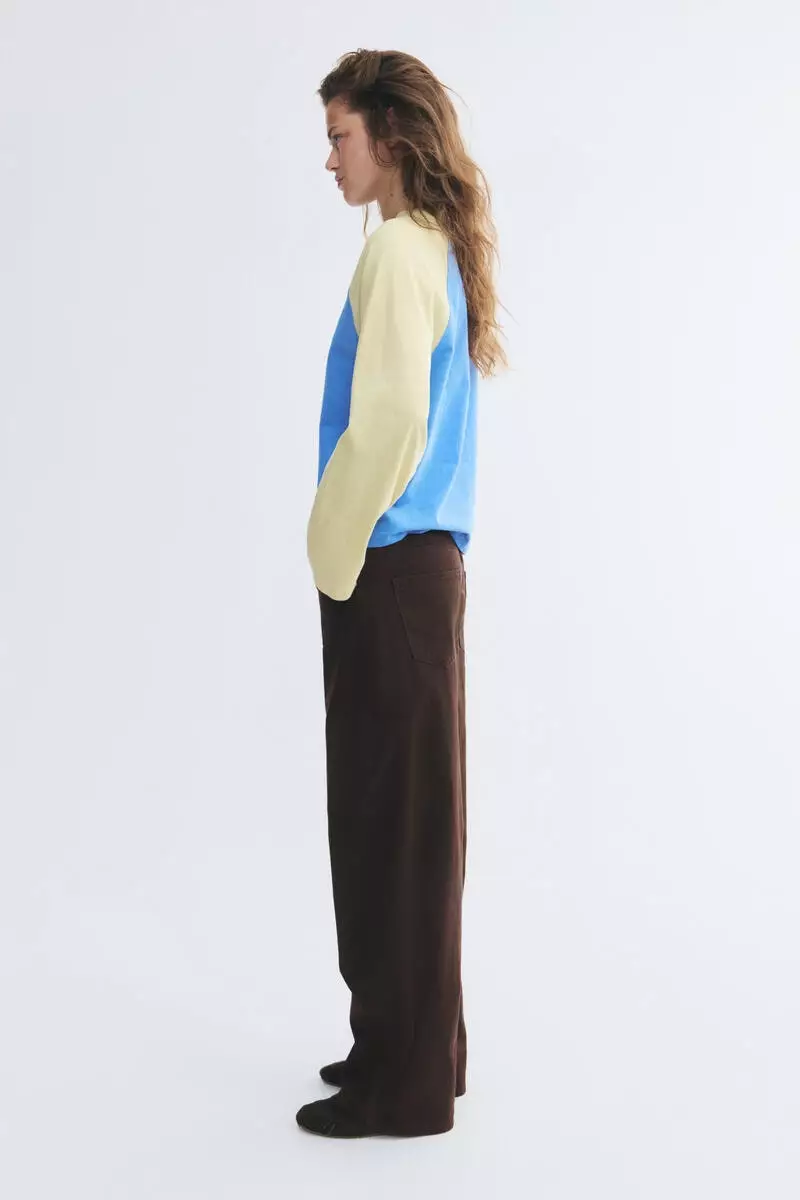 Twill barrel trousers