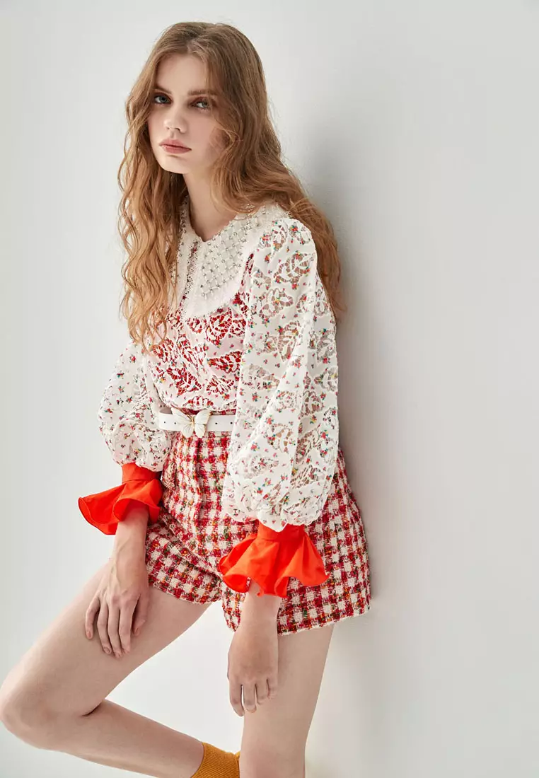 Full Lace Peter Pan Collar Top