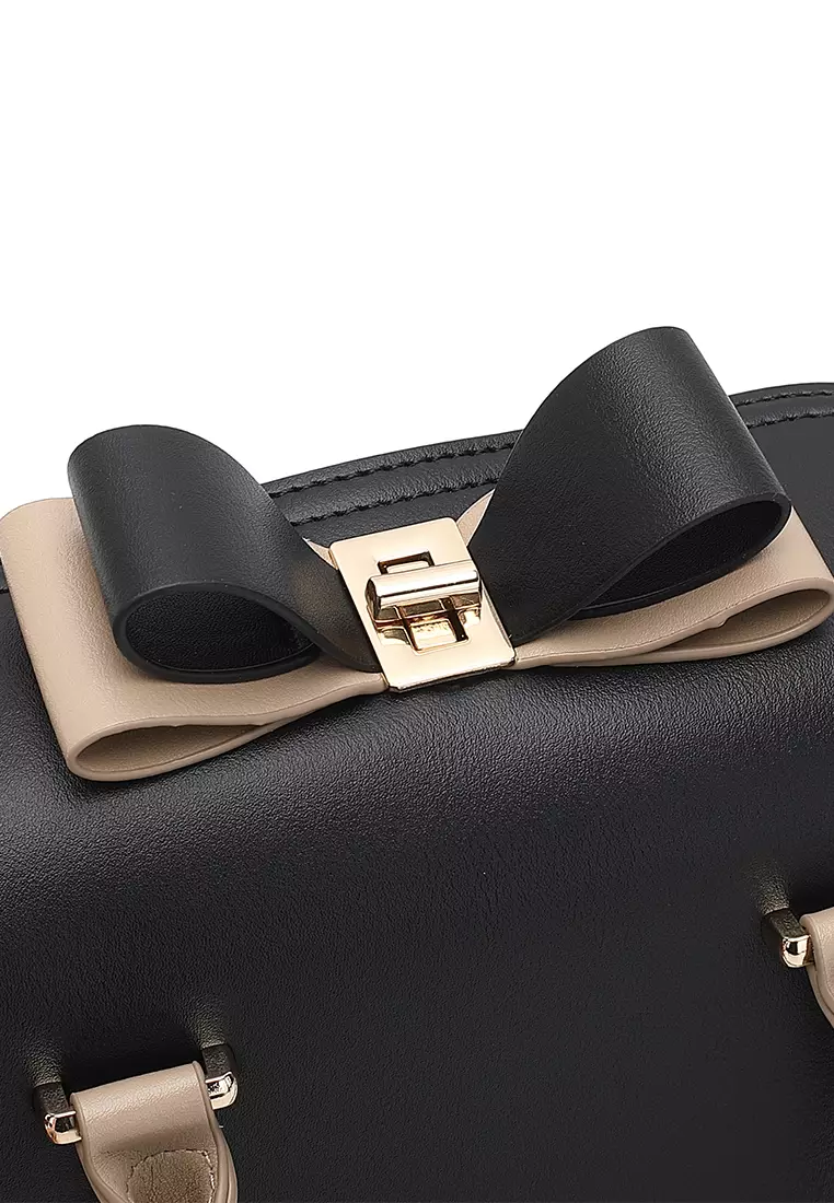 Women's Top Handle Bag / Sling Bag / Crossbody Bag / Shoulder Bag (Tas Tangan Wanita / Tas Selempang Wanita / Tas Bahu Wanita) - Hitam