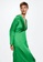 Mango green Side-Slit Satin Dress 037EBAAE030C32GS_4