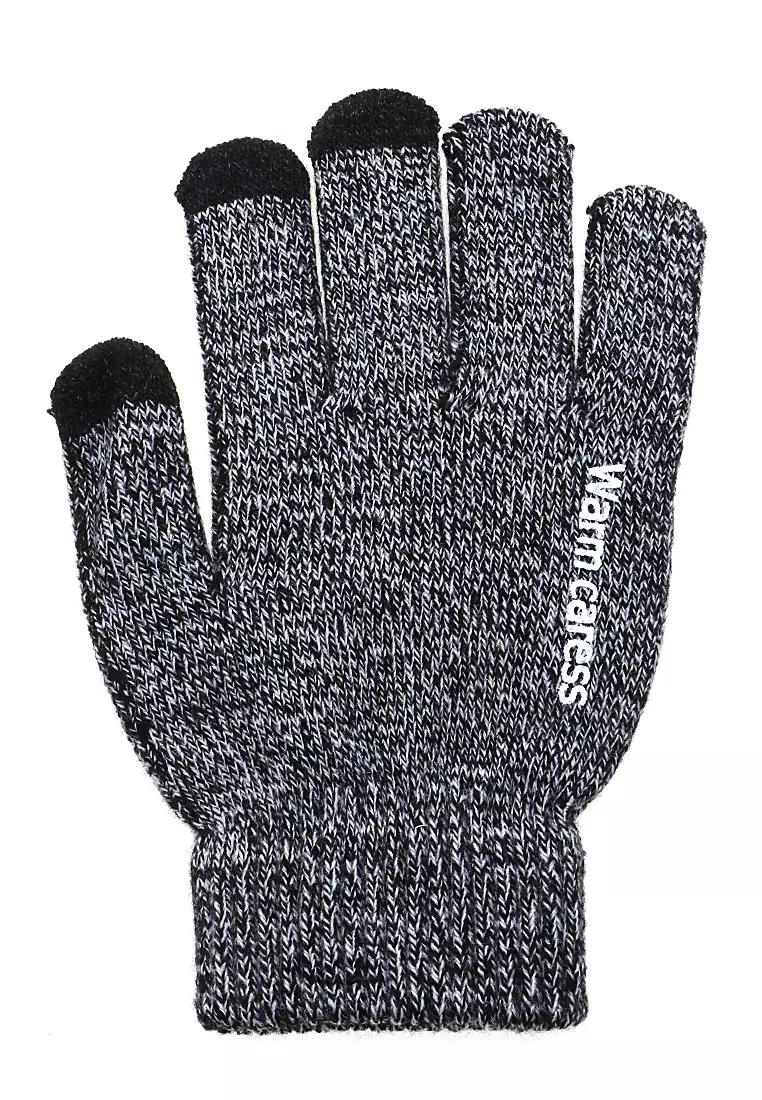 Decs Sarung Tangan Rajut Touchscreen Smartphone Tablet Anti Slip Material Cotton ORIGINAL - Gray