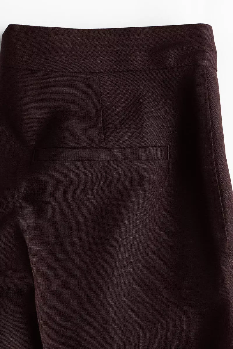 Linen-blend Bermuda shorts