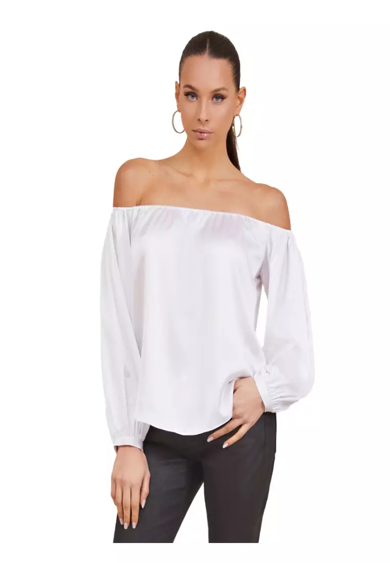 Theory off shoulder top cheap