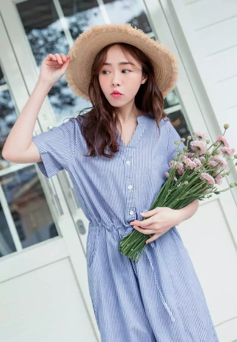 long pink dress casual Women's Twisted Psyche Twist-Front Sleeve Maxi in Salty Soul Girl Collection Iron Low Heat Color:Apricot Pink Off Shoulder Puff Sleeve