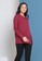 Hardware red HARDWARE FRONT SLIT ROUND NECK TEE 654A7AA5899D47GS_3