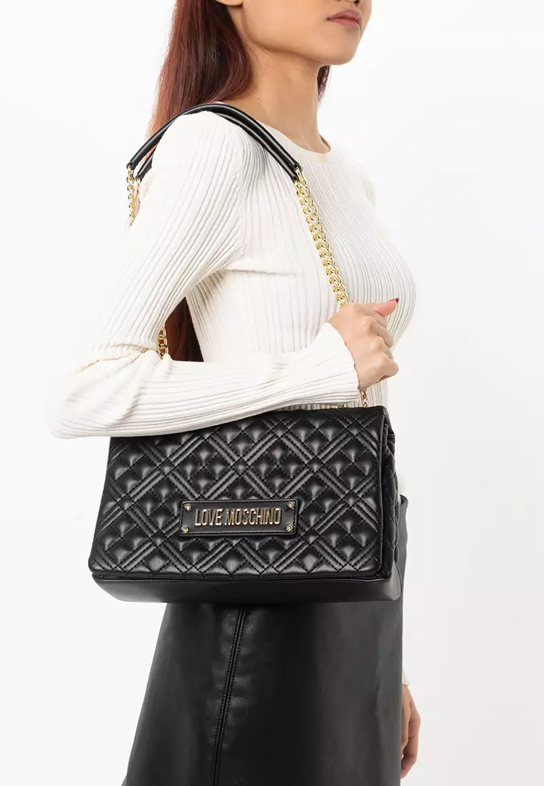Logo Quilted Shoulder Bag (tr)
