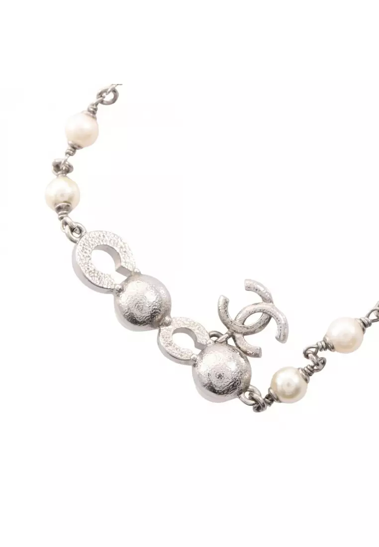 Chanel Pre-Loved Chanel COCO coco mark necklace Fake pearl