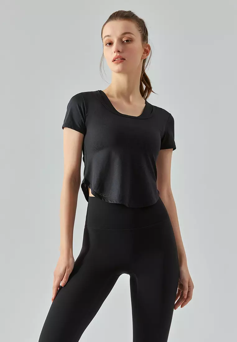 Buy Lululemon Ribbed Contoured V-neck Yoga Short Sleeve Shirt - Black At  27% Off