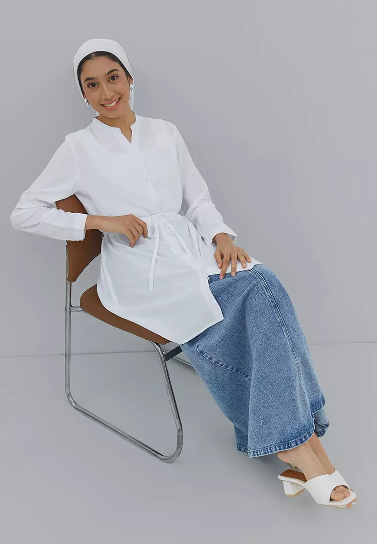 Baseera White Tunic (G.1715)