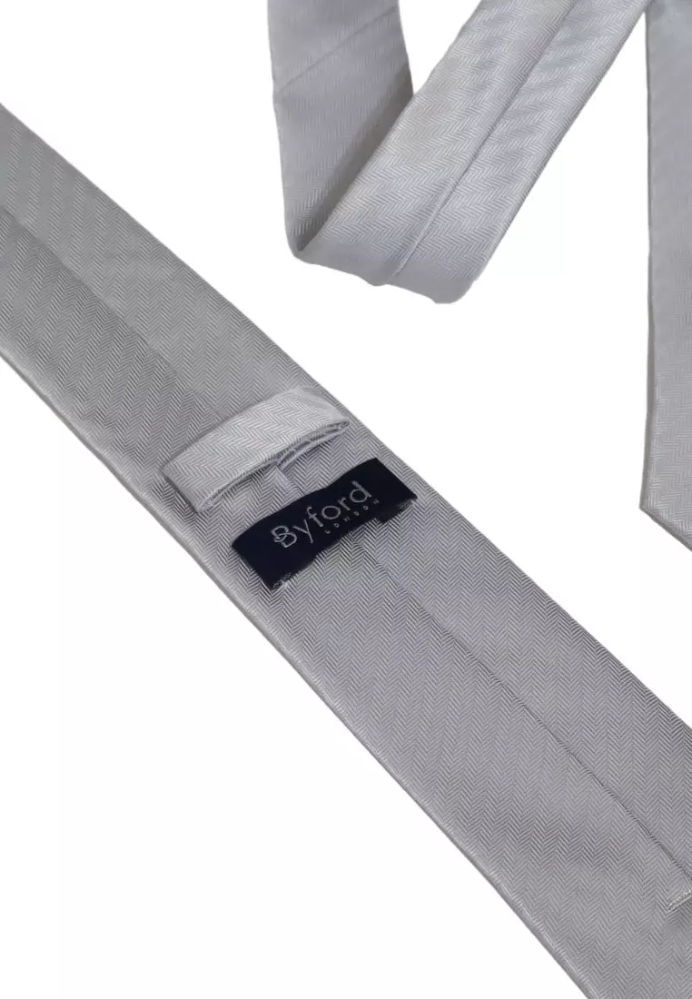 Byford Mens Micro Polyester Neck Tie 6.5 - 3026004A-95Grey