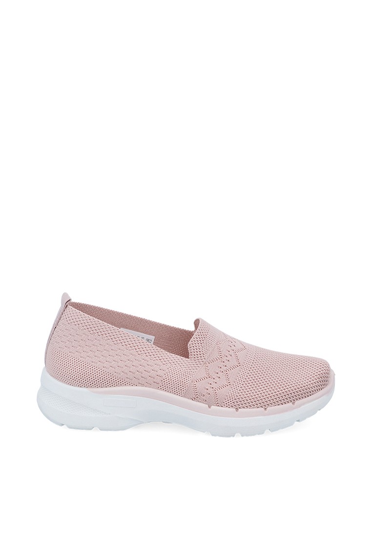 Medium Beige Wanderer Knitted Slip-Ons
