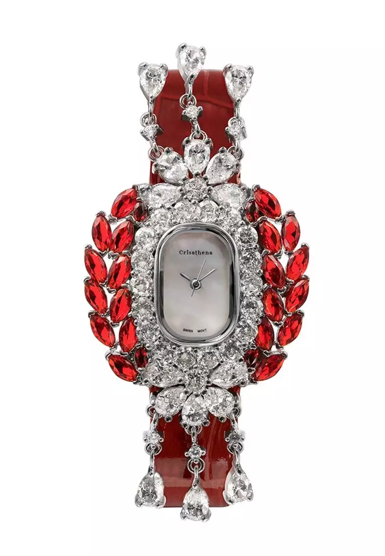 Red sale diamond watch