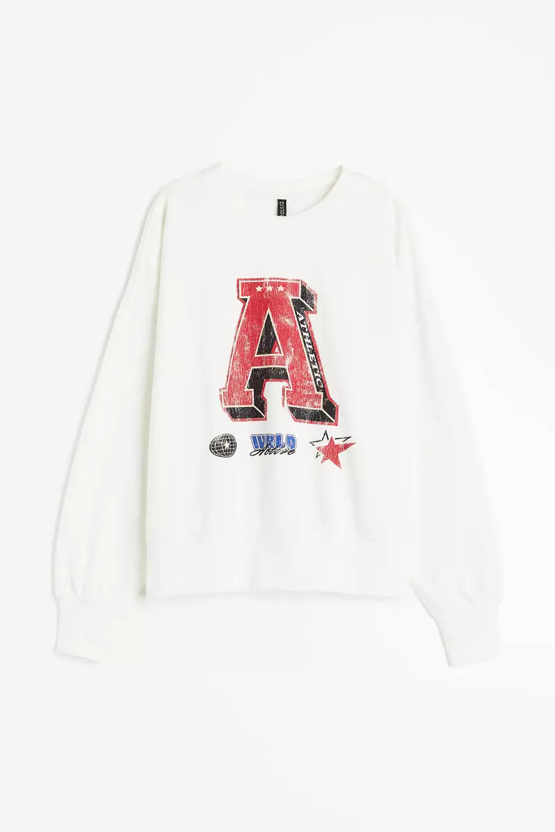 Oversized motif-detail sweatshirt