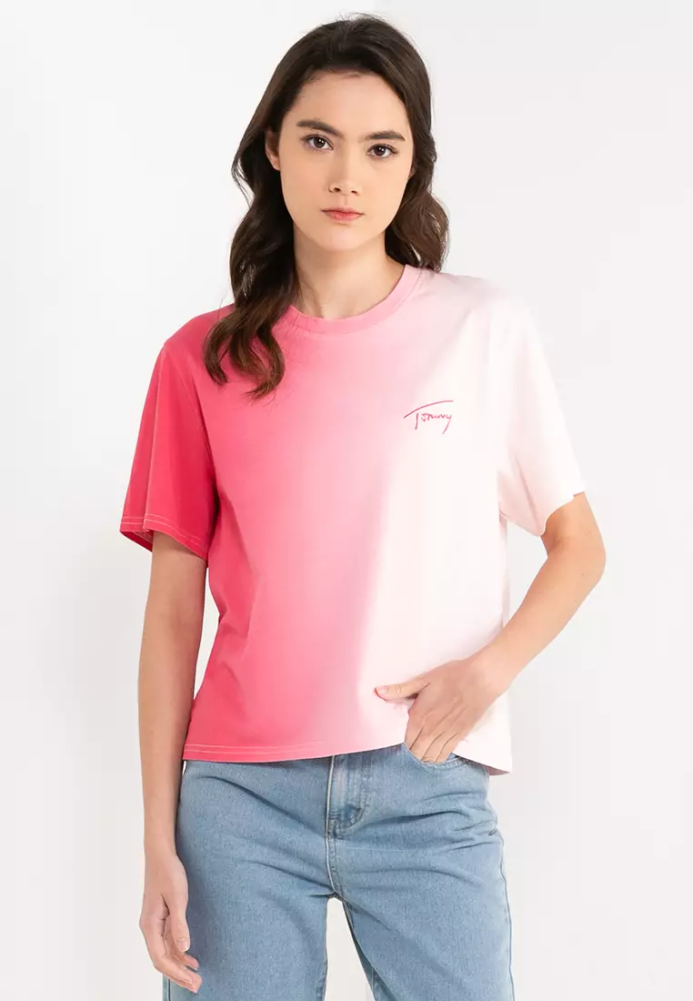 Buy Tommy Hilfiger Dip Dye Classic Fit T-Shirt - Tommy Jeans Online |  Zalora Malaysia