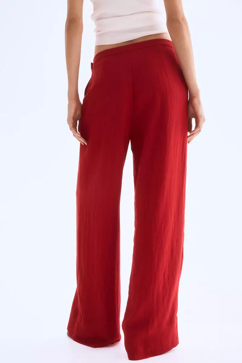 Wide twill trousers
