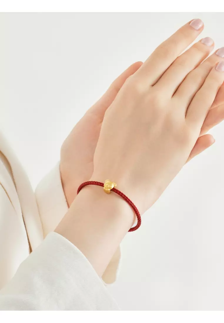 CHOW SANG SANG 999 24K Solid Gold Love Charm Trio Rwanda