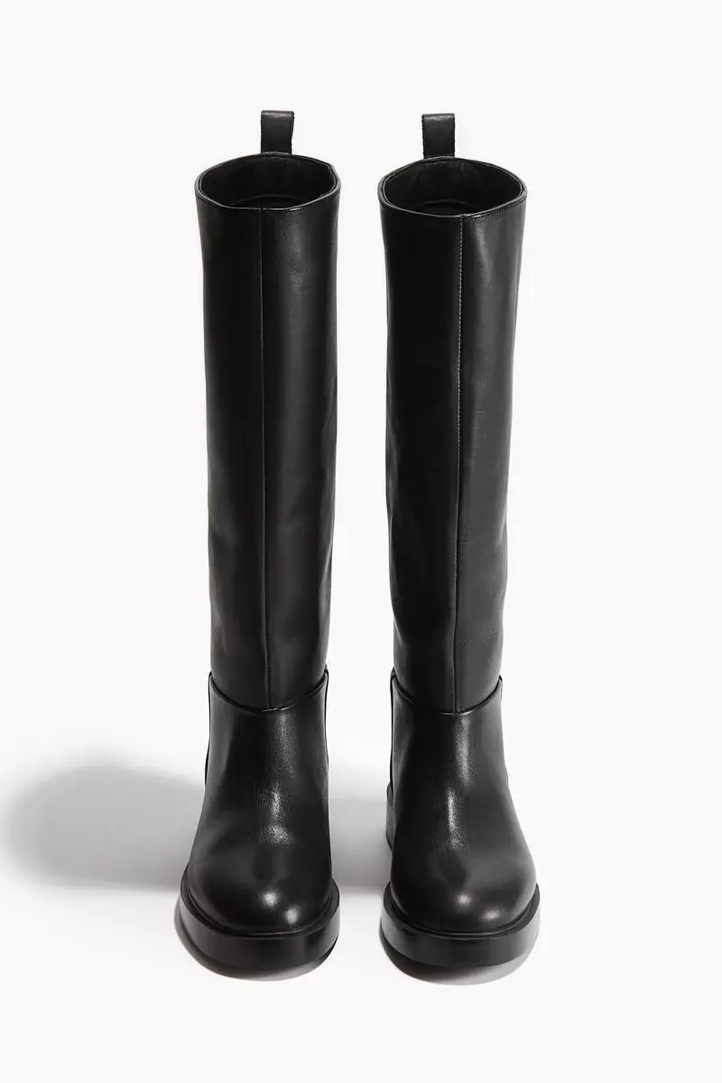 Buy H&M Knee-high leather boots 2025 Online ZALORA