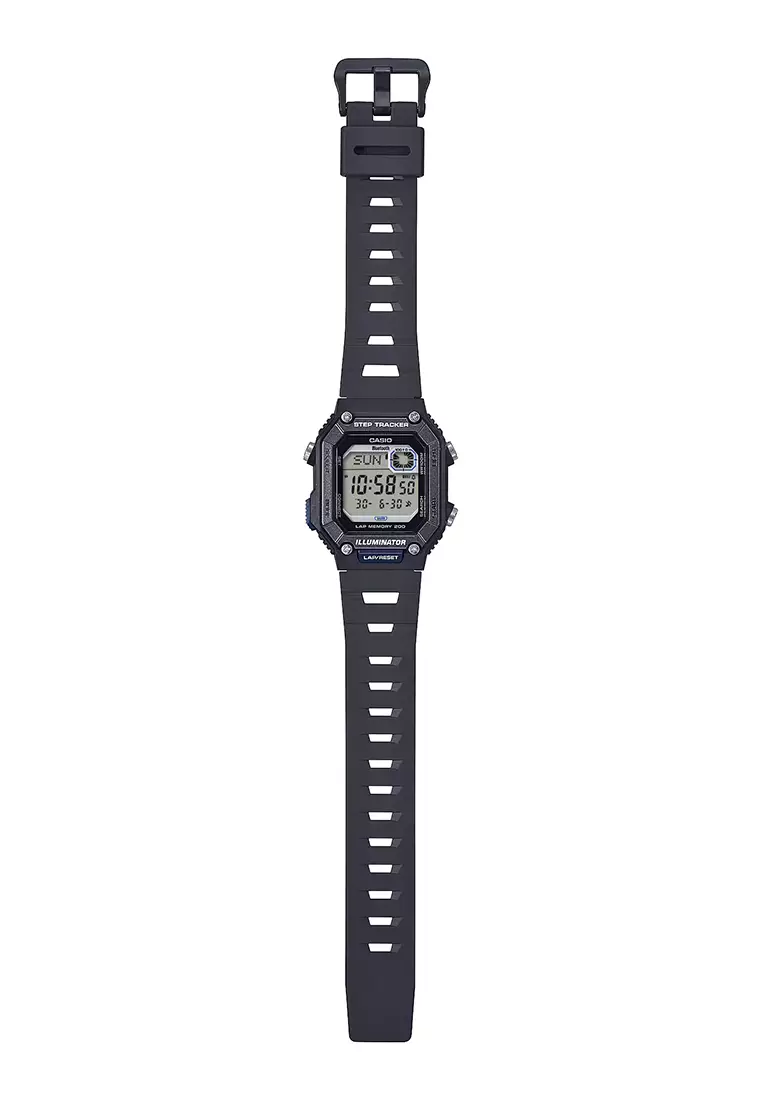 Casio Standard Series - Jam Tangan Digital Pria - Black Resin Band - WS-B1000-1AV