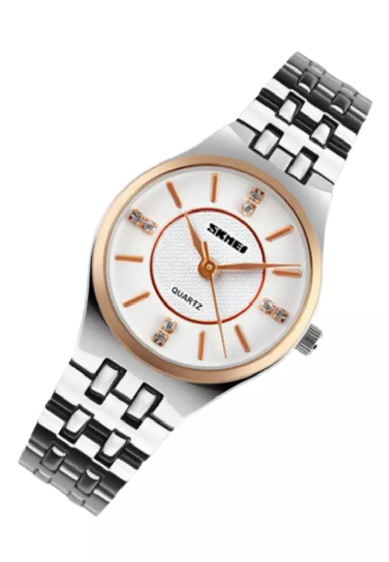 Jam Tangan Analog Wanita Vintage Waterproof Stainless Steel Strap Transparent Resin XX18 ORIGINAL