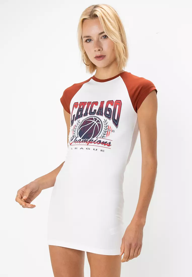 Petite Contrast Bodycon T-Shirt Dress Chicago
