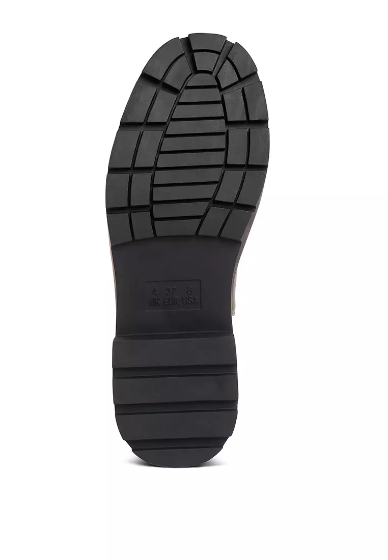 Olive Elasticated Gussets Lug Sole Boots