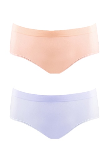 Neubodi purple and beige Low Waist Shaping Panty (1 Lilac + 1  Beige in a pack) NE503US56TDBMY_1