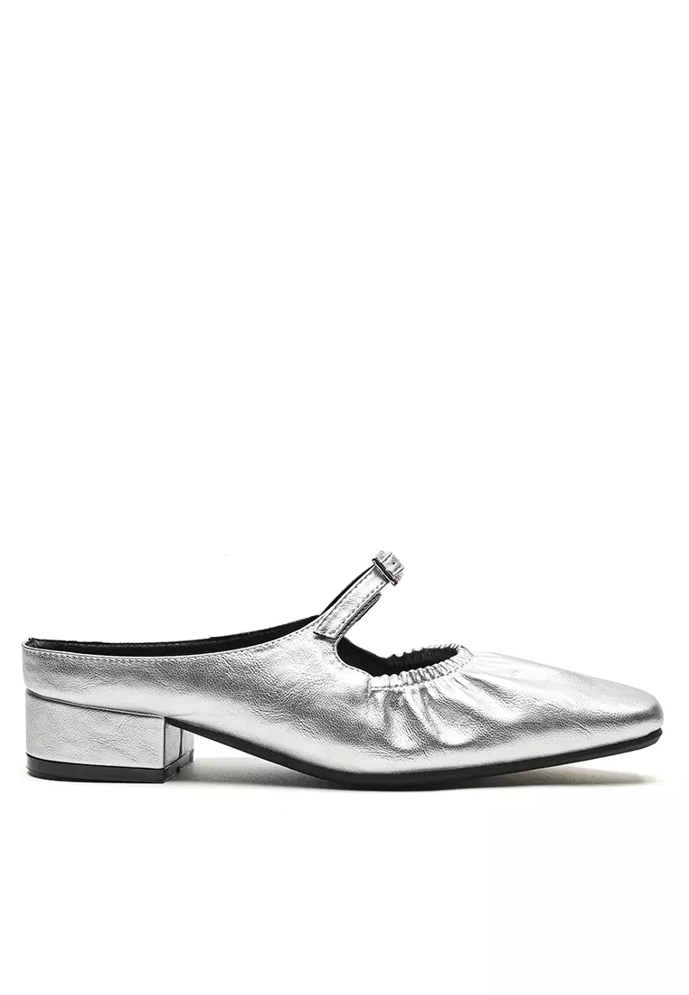 Discount on Twenty Eight Shoes  shoes - SKU: 3.5CM Needle Buckle Strap Low Heel Mules WW958-2