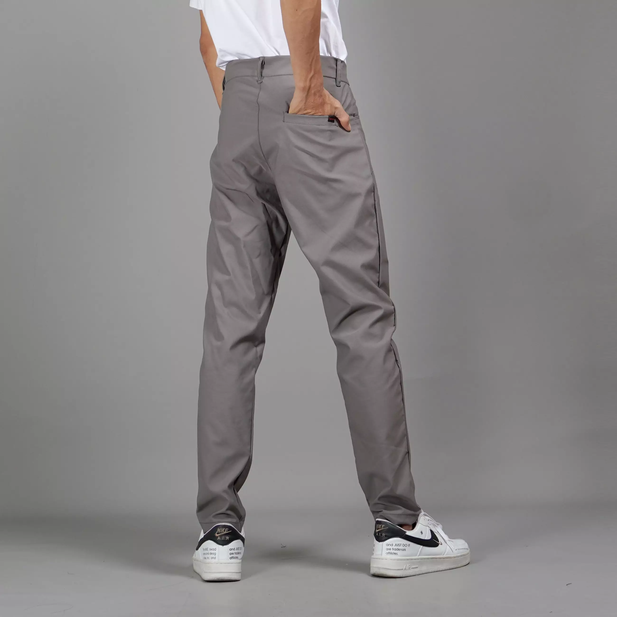 JEFAN Ankle Pants Pria Celana Chinos Panjang Pria Chino Pants - ABU MUDA