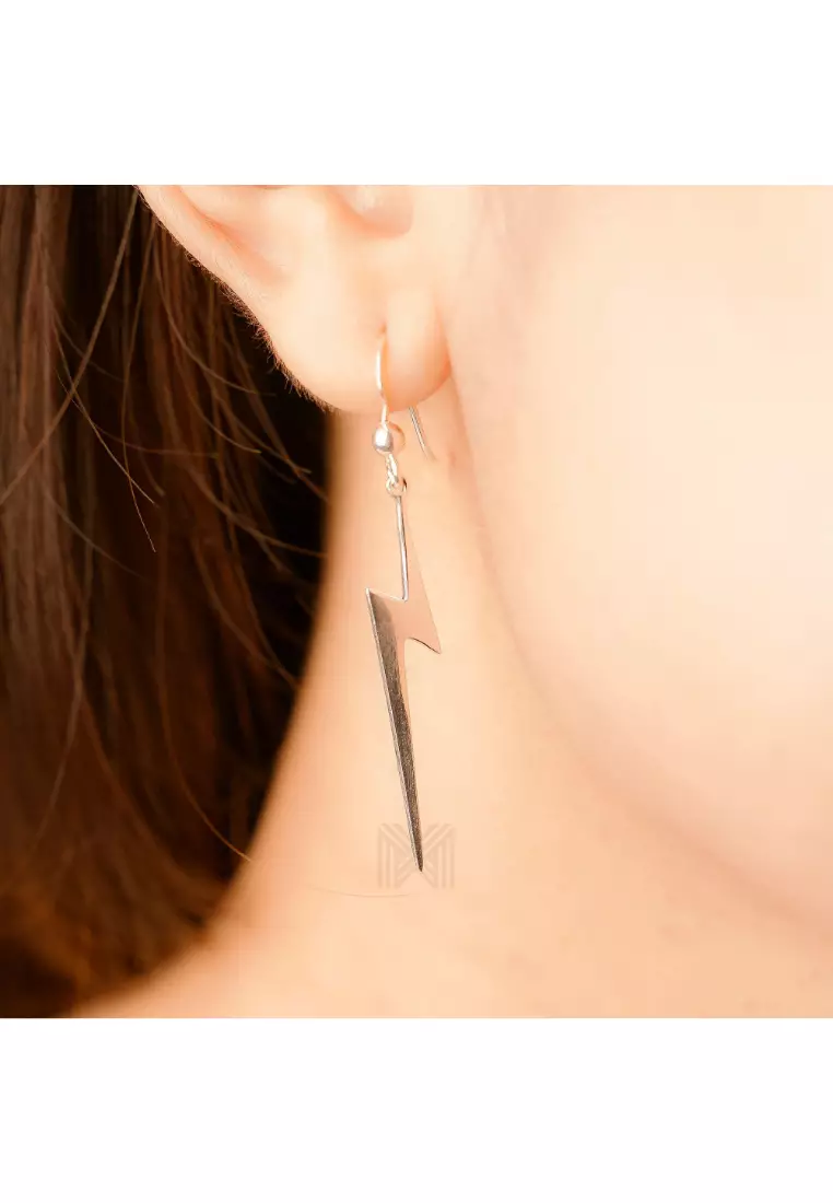 Dangling lightning deals bolt earrings