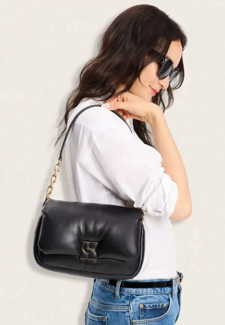 Kate Spade Dakota Puffy Leather Crossbody Black