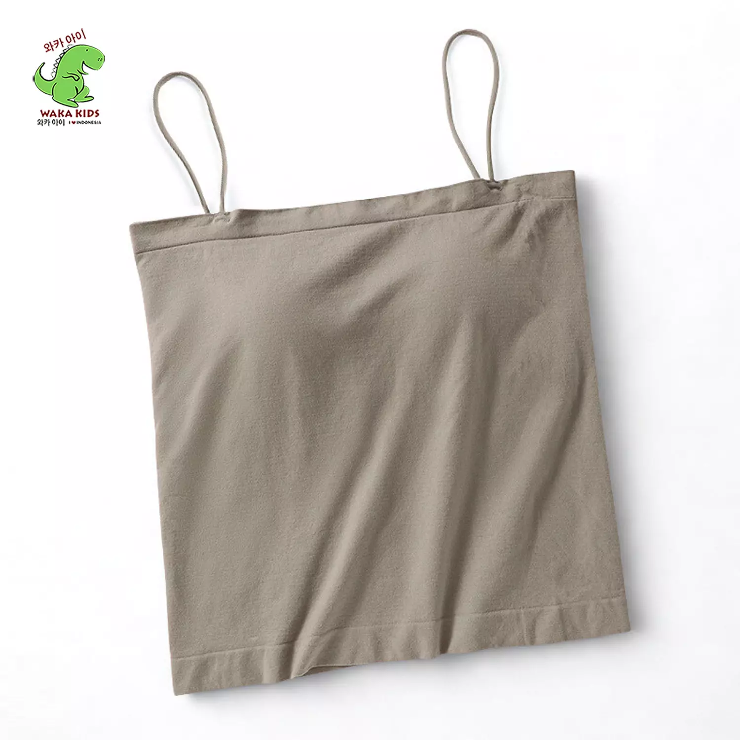 Wakakids Tanktop Bra With Cup Wanita Basic Square Tali Spaghetti Polos Tanpa Kawat 4503 Venrc Milo