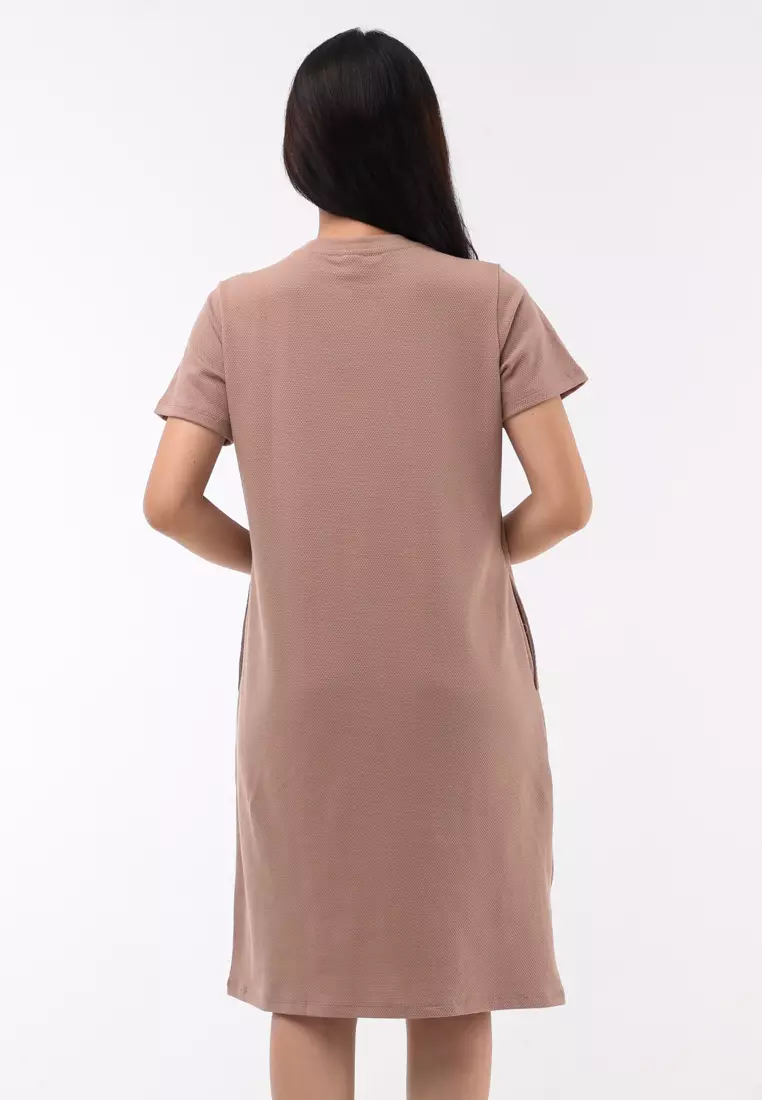Jacquard Knits Short Sleeve Dress
