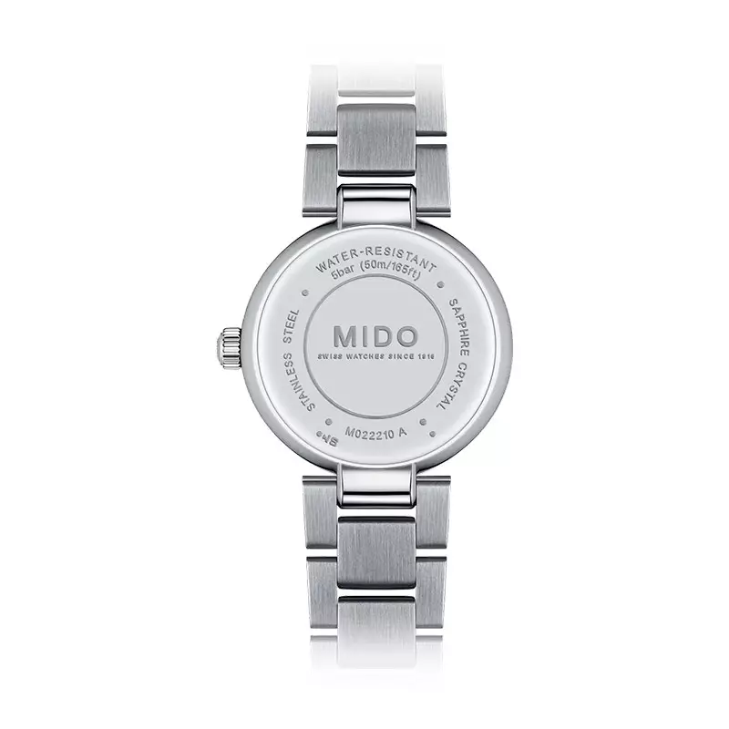 Jam Tangan Wanita MIDO Baroncelli M022.210.11.036.00 Donna Silver Dial Stainless Steel Strap