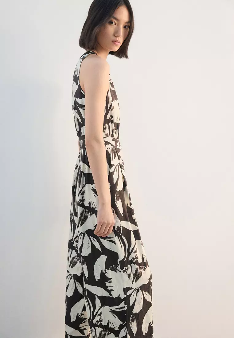 Printed Crop Jumpsuit