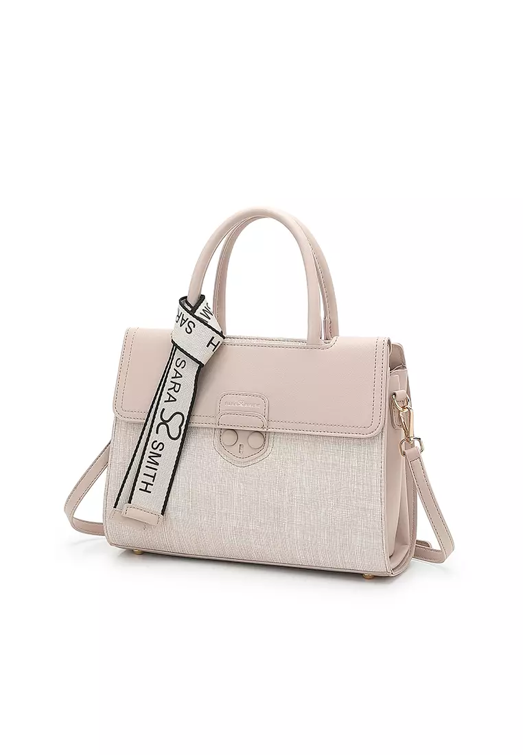 Women's Top Handle Bag / Sling Bag / Crossbody Bag (Tas Selempang / Tas Tangan) - Krem