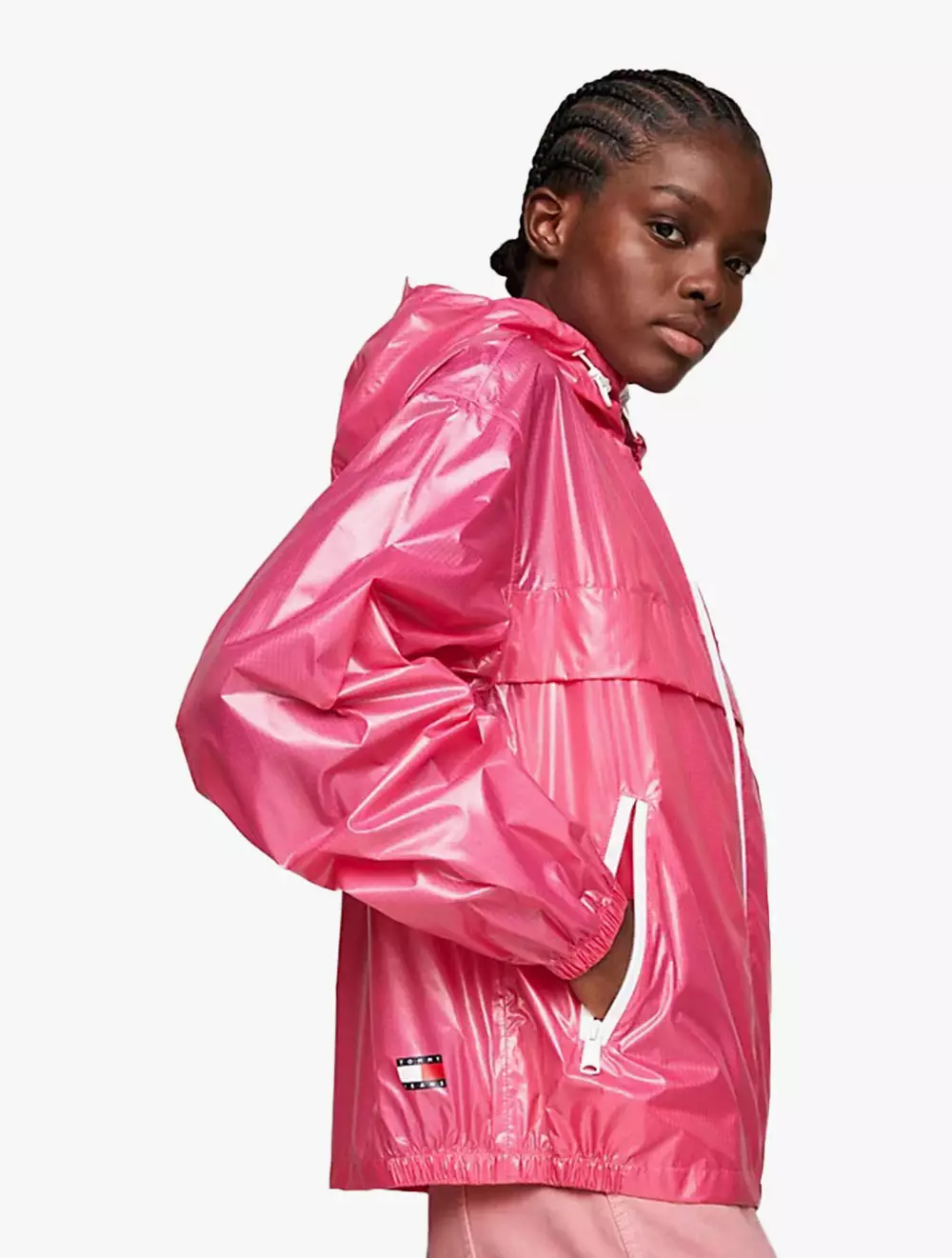 Tommy hilfiger pink sales windbreaker