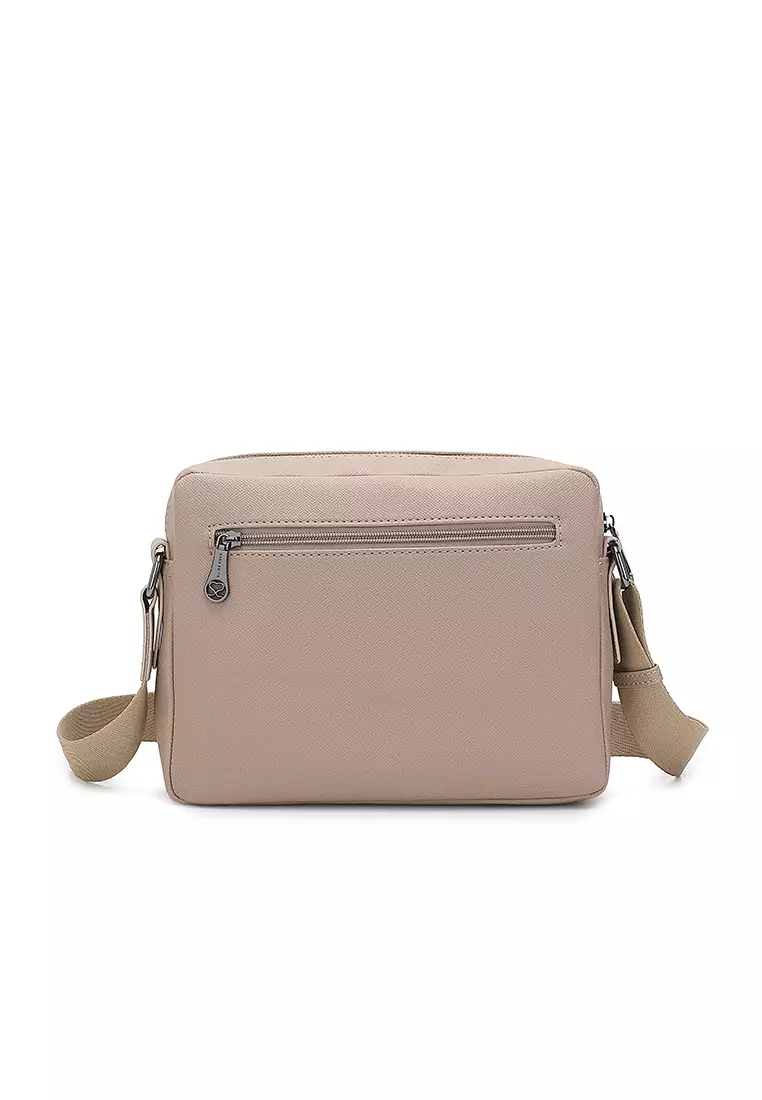 Men's Sling Bag / Crossbody Bag - Beige