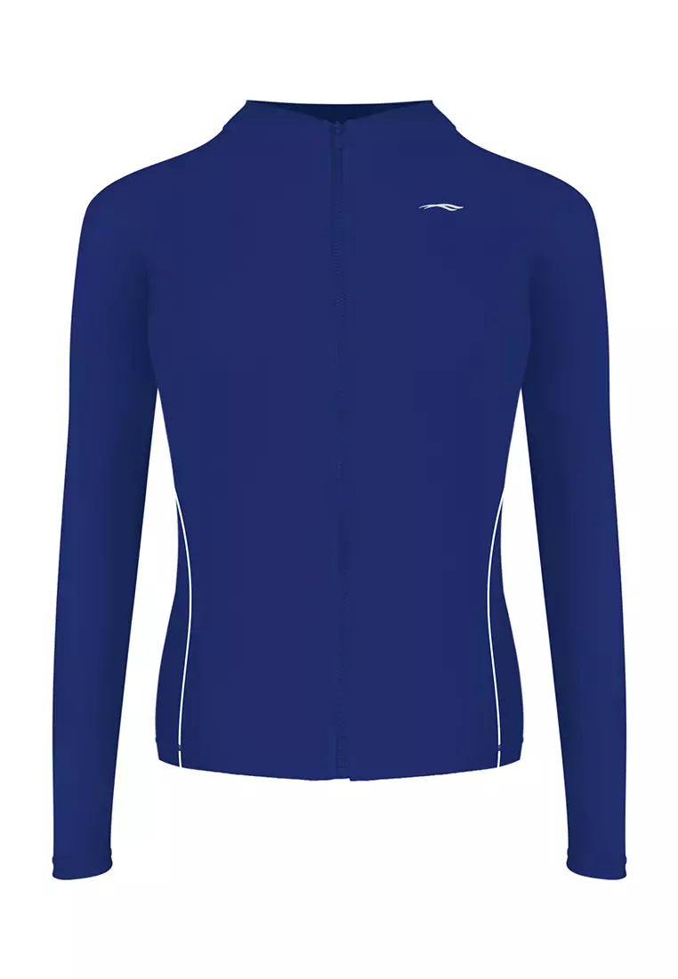 Sportif Long Sleeved Rashguard With Removable Pads Swimwear For Women