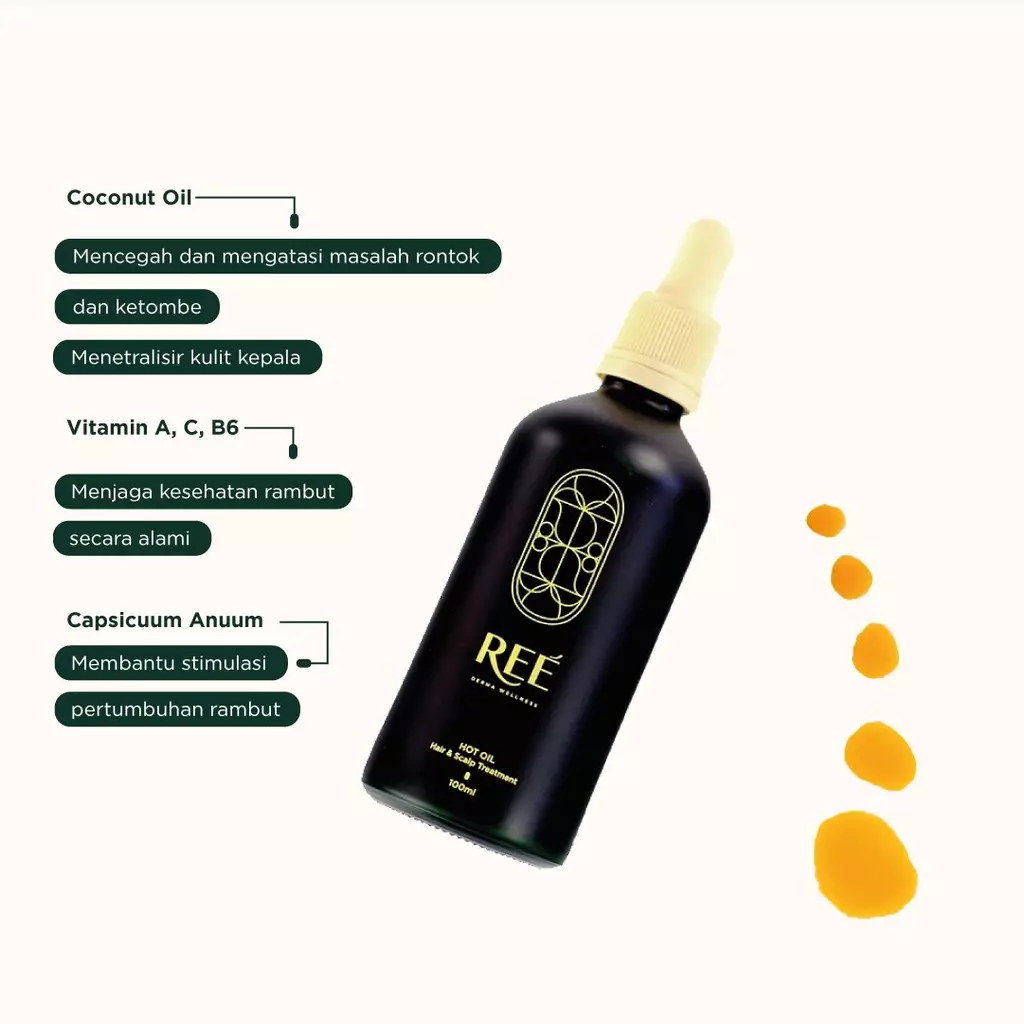 REE DERMA HOT OIL HAIR AND SCALP TREATMENT 100ML