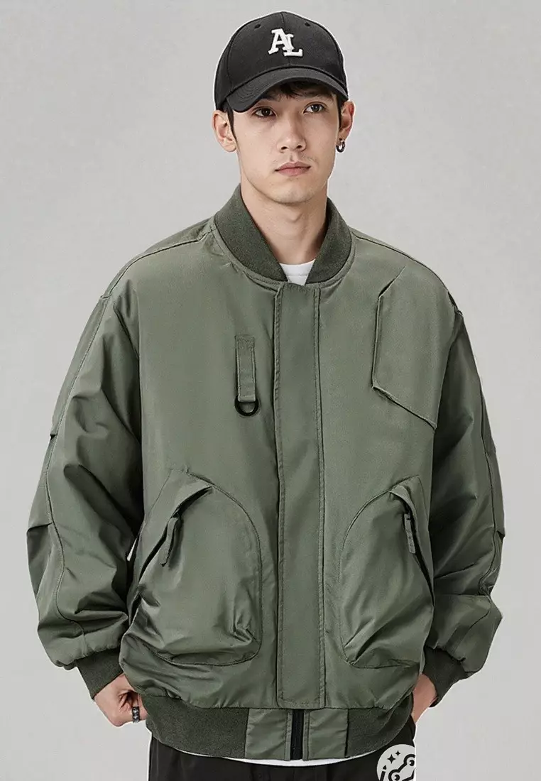 Stylish Bomber Jacket Baseball Coat