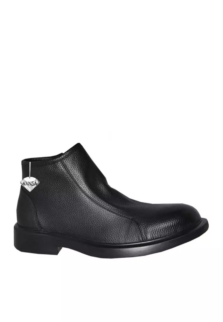 Discount on Twenty Eight Shoes  shoes - SKU: VANSA Top Layer Cowhide High-top Martin Boots VSM-B-999.bk