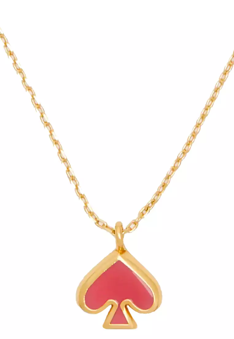 Kate Spade Everyday Spade Enamel Mini Pendant Necklace in Pink o0ru3073