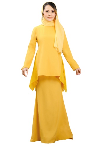 SARIMA yellow Kurung Modern Modest Fashion Yellow 595D1AAD119EDBGS_1